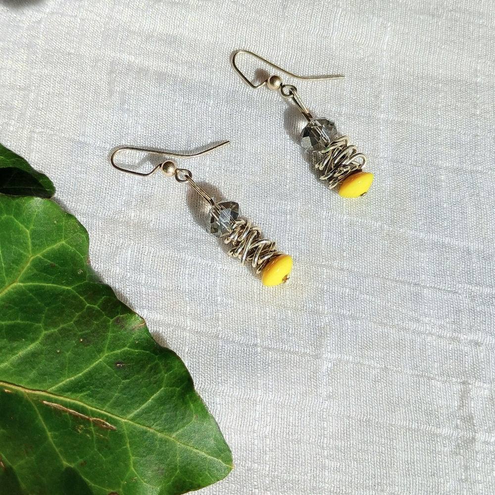 🌼 ECLECTIC CHIC 🌼 Artisan Crafted bird's nest dangle earrings, Bohemian Chic